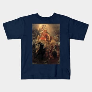 Thor's Fight with the Giants 1872 by Mårten Eskil Winge Kids T-Shirt